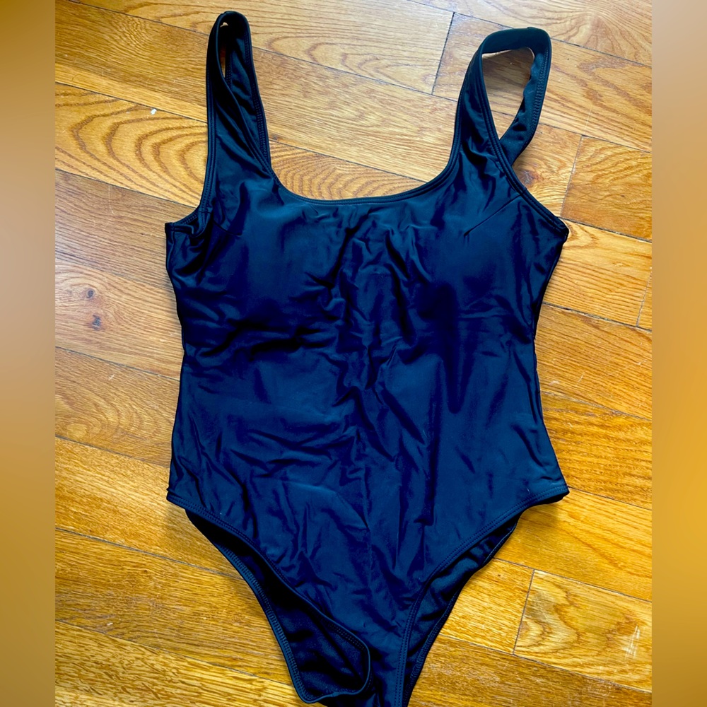 Women's One Piece Retro U Back Swimsuits Tummy Control High Cut Swimwear